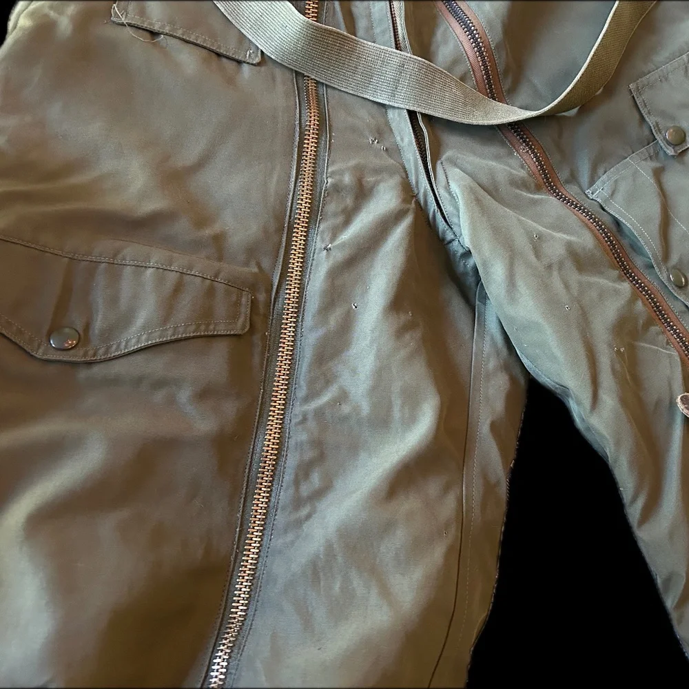 Vintage US ARMY AIR FORCES Flight Pants Mens 30 Green Type A-11 Bomber Shearling - Picture 7 of 17